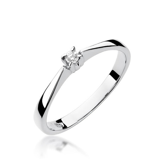 Inel Aur 14K cu Diamant Natural 0.03 ct, imaginea 4 din 11