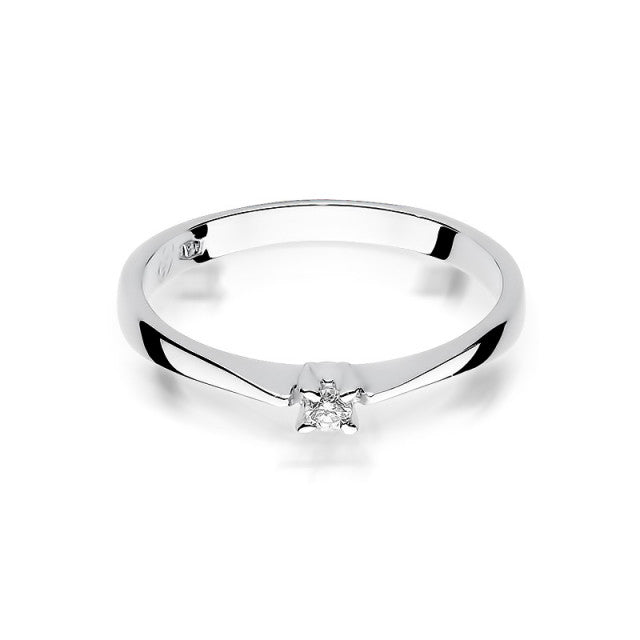 Inel Aur 14K cu Diamant Natural 0.03 ct, imaginea 5 din 11