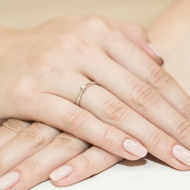 Inel Aur 14K cu Diamant Natural 0.03 ct, imaginea 7 din 11