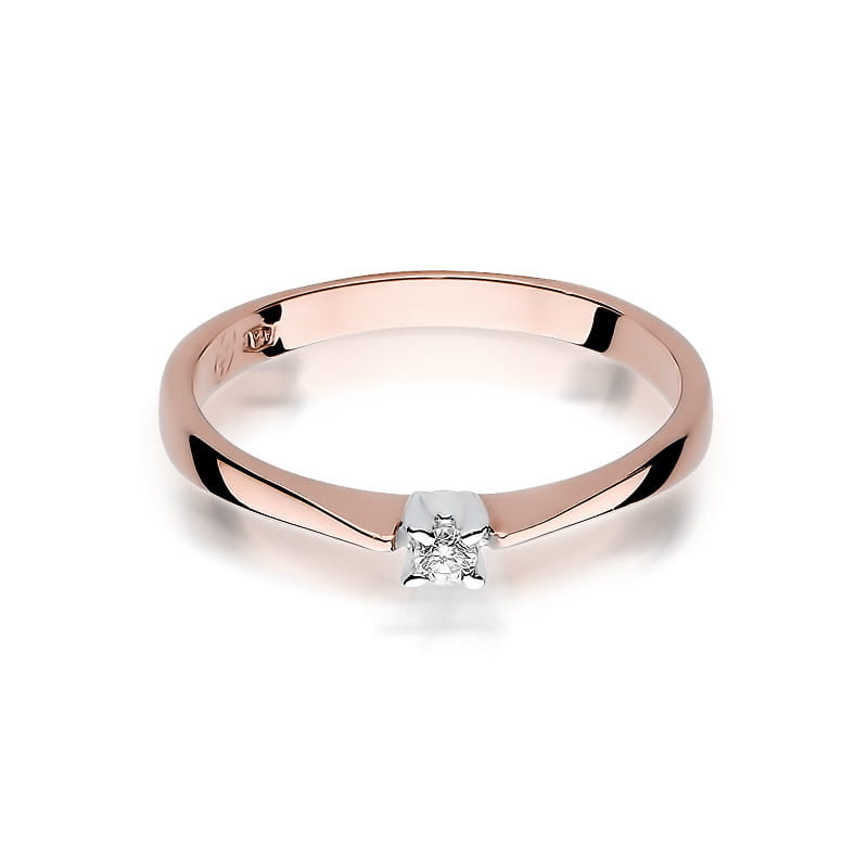 Inel Aur 14K cu Diamant Natural 0.03 ct, imaginea 9 din 11