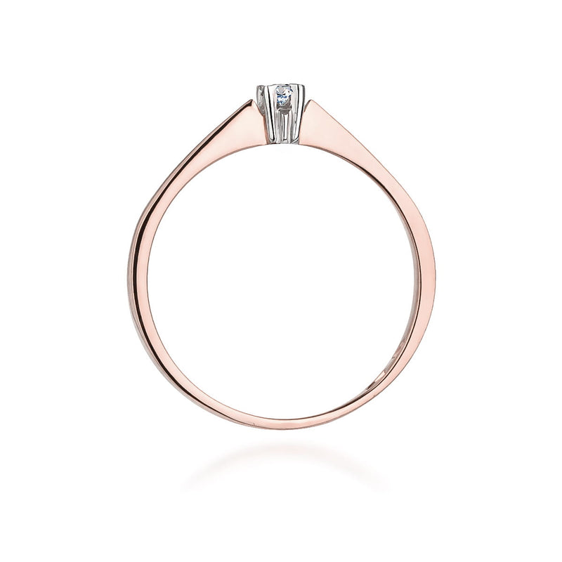 Inel Aur 14K cu Diamant Natural 0.03 ct, imaginea 10 din 11