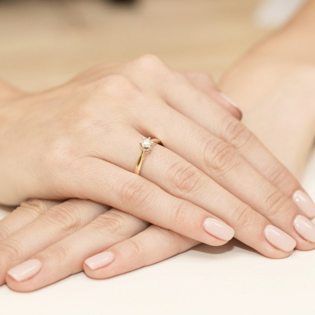 Inel Aur 14K cu Diamant Natural 0.25 ct, imaginea 7 din 11
