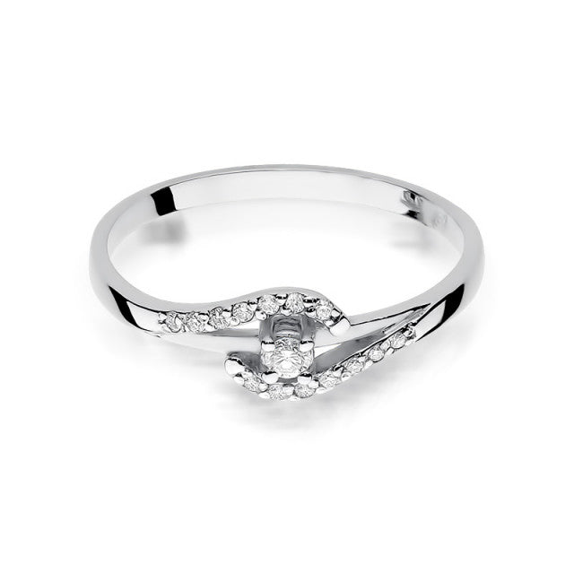 Inel Aur 14K cu Diamante Naturale 0.11 ct, imaginea 5 din 11