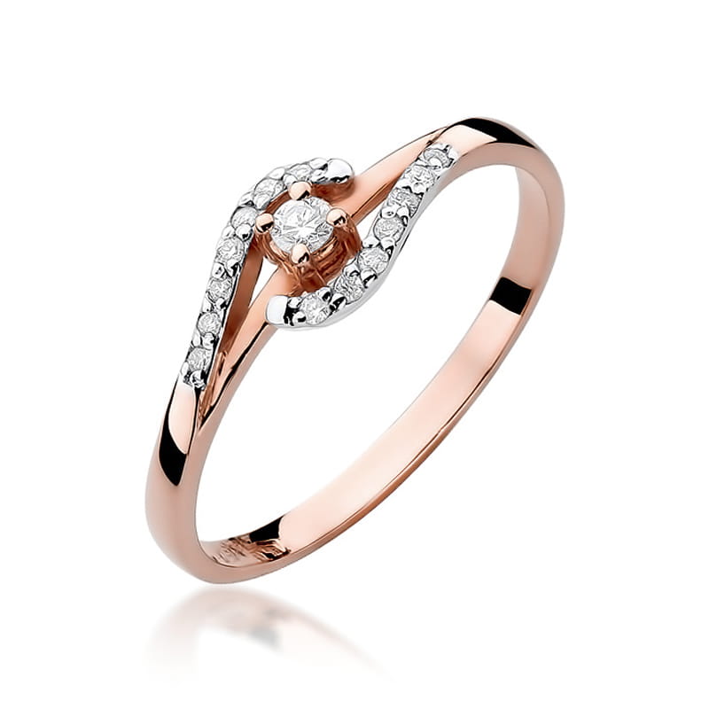 Inel Aur 14K cu Diamante Naturale 0.11 ct, imaginea 8 din 11
