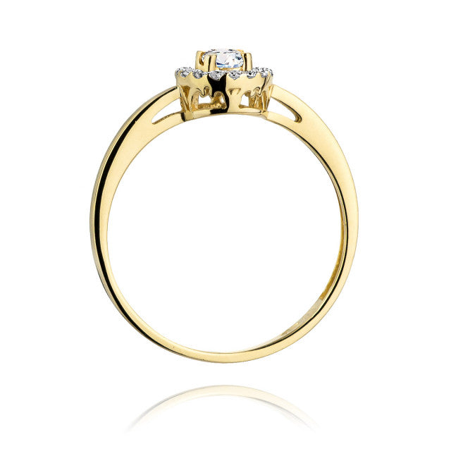 Inel Aur 14K cu Diamante Naturale 0.20 ct, imaginea 3 din 11