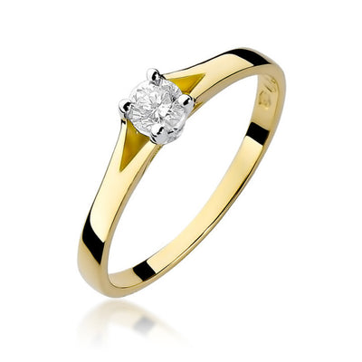 Inel Aur 14K cu Diamant Natural 0.20 ct