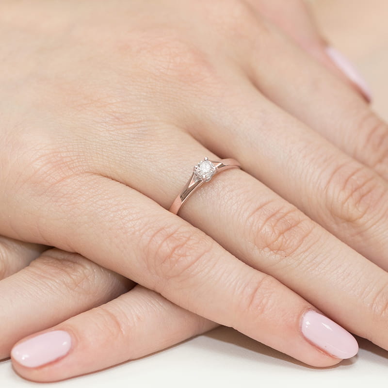 Inel Aur 14K cu Diamant Natural 0.20 ct, imaginea 11 din 11