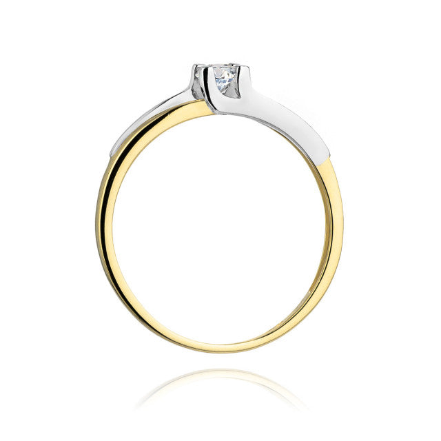 Inel Aur 14K cu Diamant Natural 0.12 ct, imaginea 3 din 11
