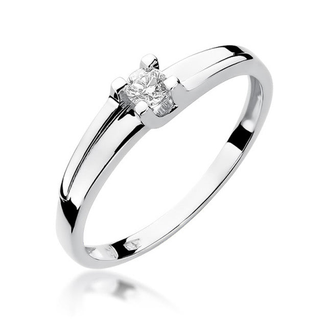 Inel Aur 14K cu Diamant Natural 0.12 ct, imaginea 4 din 11