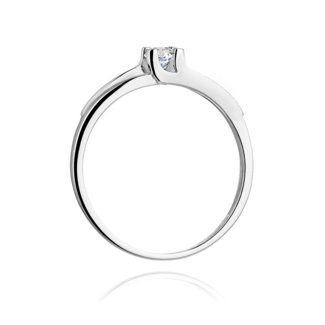 Inel Aur 14K cu Diamant Natural 0.12 ct, imaginea 6 din 11