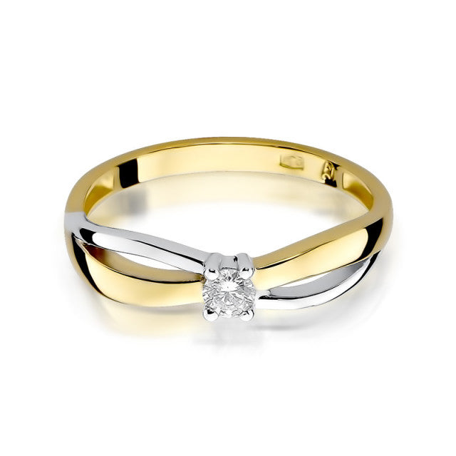 Inel Aur 14K cu Diamant Natural 0.10 ct, imaginea 2 din 10