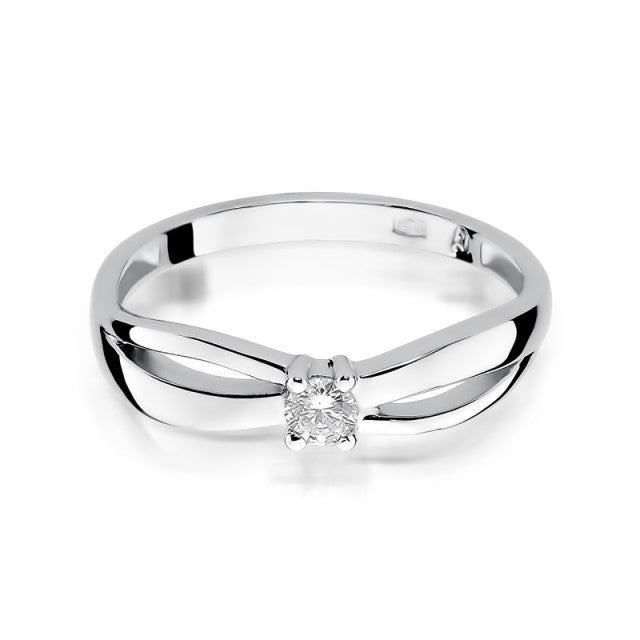 Inel Aur 14K cu Diamant Natural 0.10 ct, imaginea 5 din 10