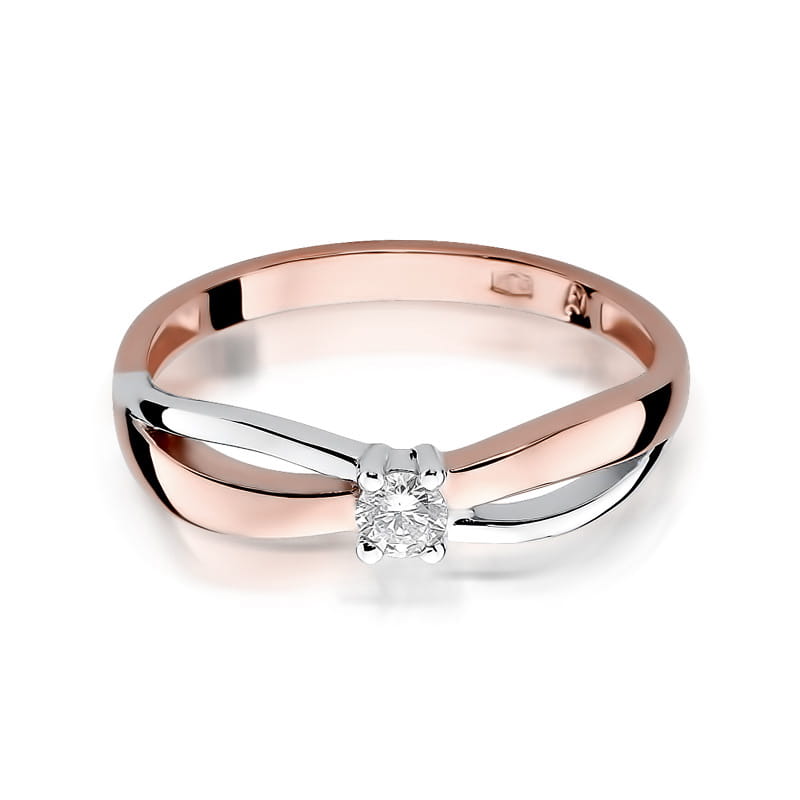 Inel Aur 14K cu Diamant Natural 0.10 ct, imaginea 9 din 10