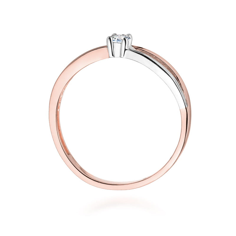 Inel Aur 14K cu Diamant Natural 0.10 ct, imaginea 10 din 10