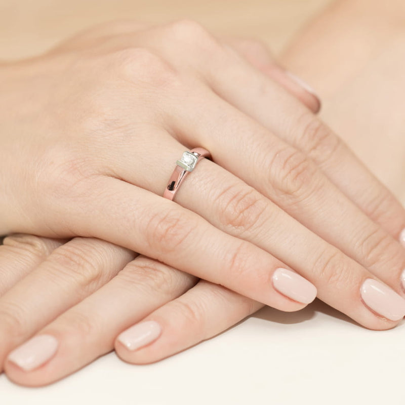 Inel Aur 14K cu Diamant Natural 0.10 ct, imaginea 11 din 11