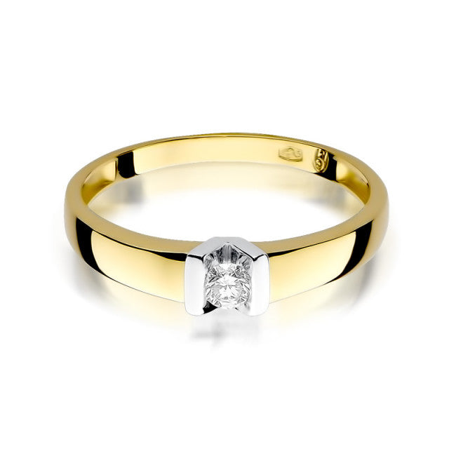Inel Aur 14K cu Diamant Natural 0.10 ct, imaginea 2 din 11