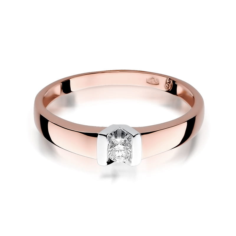 Inel Aur 14K cu Diamant Natural 0.10 ct, imaginea 9 din 11