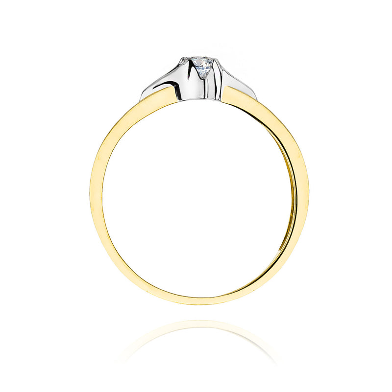 Inel Aur 14K cu Diamant Natural 0.12 ct, imaginea 3 din 11