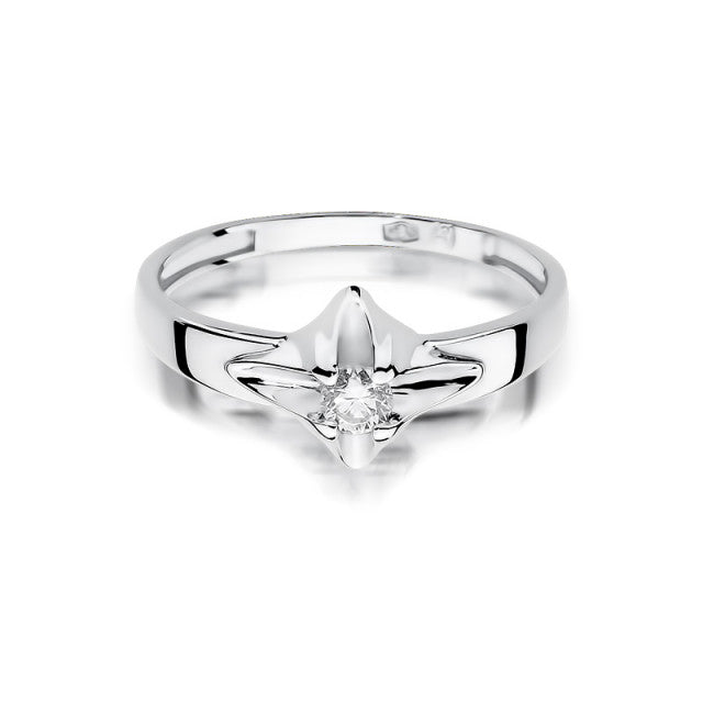Inel Aur 14K cu Diamant Natural 0.12 ct, imaginea 5 din 11