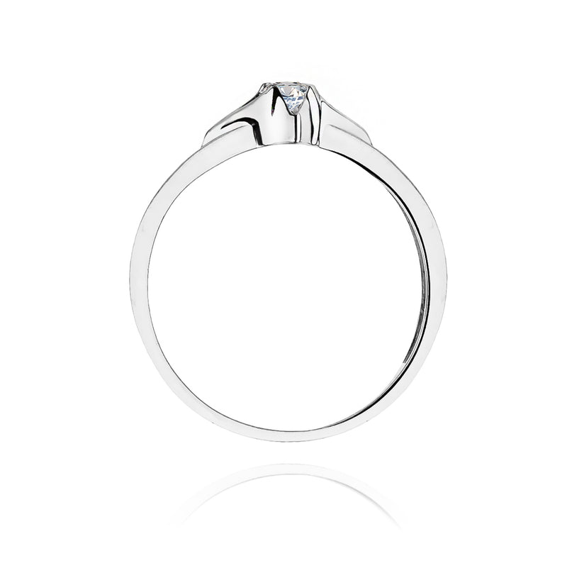 Inel Aur 14K cu Diamant Natural 0.12 ct, imaginea 6 din 11