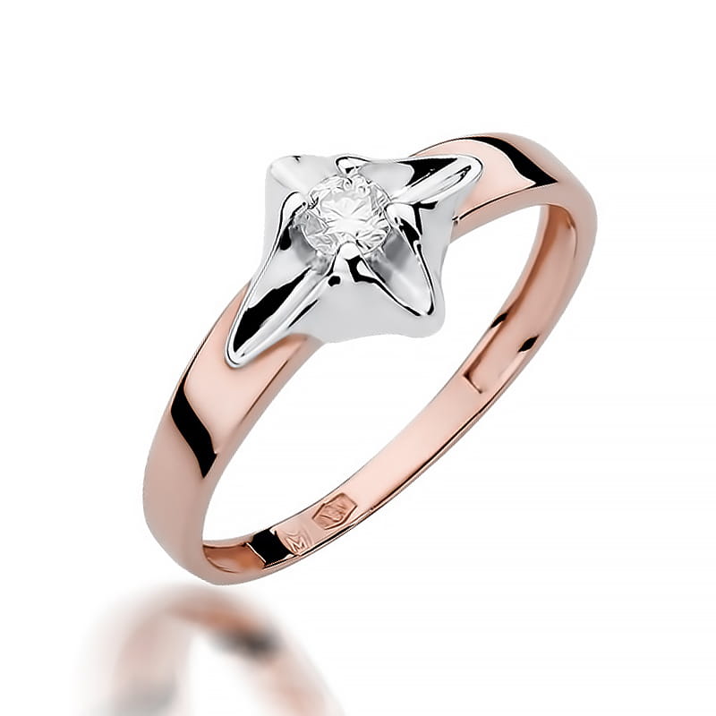 Inel Aur 14K cu Diamant Natural 0.12 ct, imaginea 8 din 11