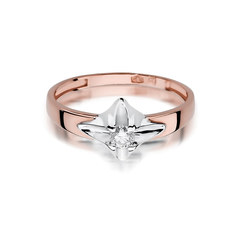 Inel Aur 14K cu Diamant Natural 0.12 ct, imaginea 9 din 11