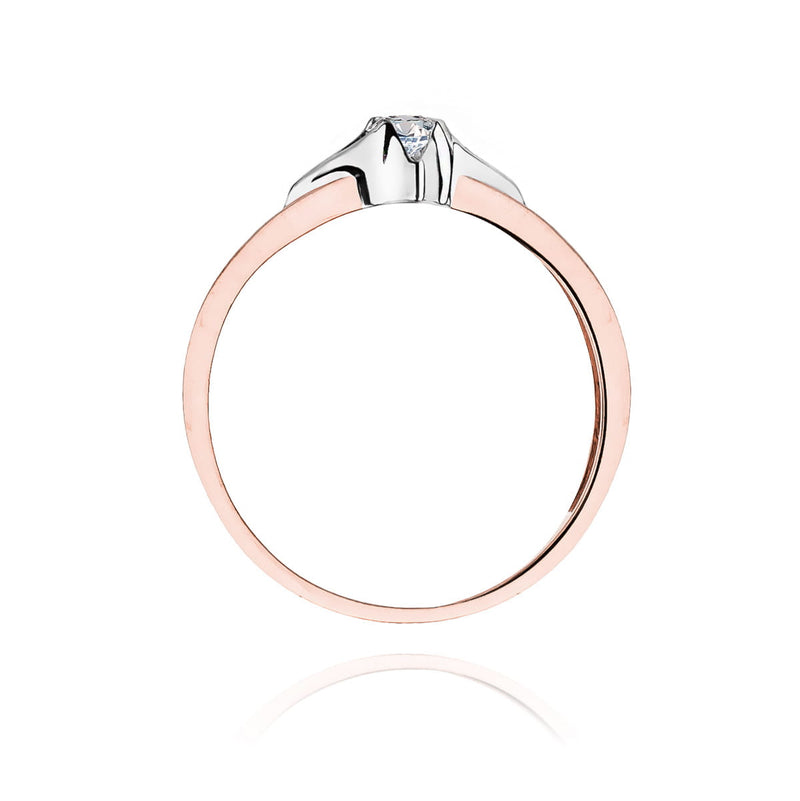 Inel Aur 14K cu Diamant Natural 0.12 ct, imaginea 10 din 11