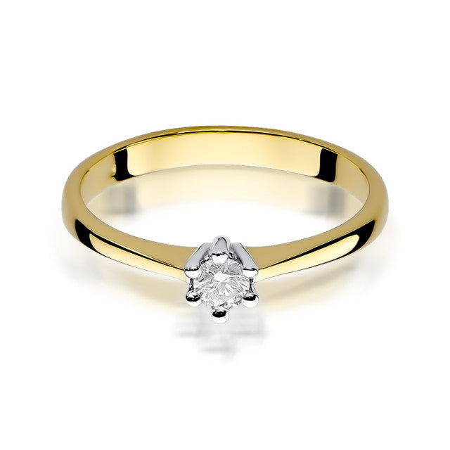 Inel Aur 14K cu Diamant Natural 0.15 ct, imaginea 2 din 11