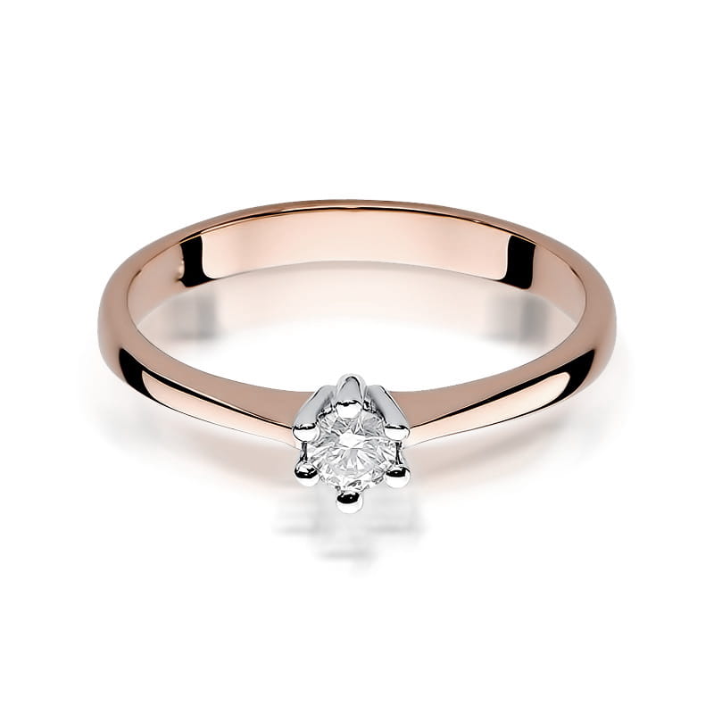 Inel Aur 14K cu Diamant Natural 0.15 ct, imaginea 9 din 11
