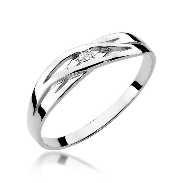 Inel Aur 14K cu Diamant Natural 0.05 ct, imaginea 4 din 11