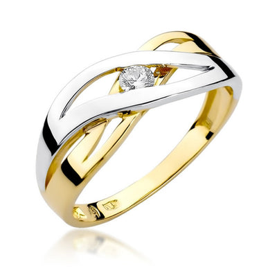 Inel Aur 14K cu Diamant Natural 0.10 ct