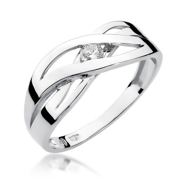 Inel Aur 14K cu Diamant Natural 0.10 ct, imaginea 4 din 11