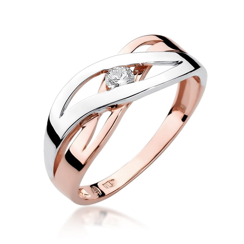 Inel Aur 14K cu Diamant Natural 0.10 ct, imaginea 8 din 11