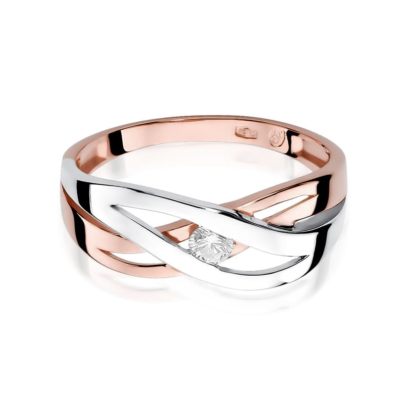 Inel Aur 14K cu Diamant Natural 0.10 ct, imaginea 9 din 11
