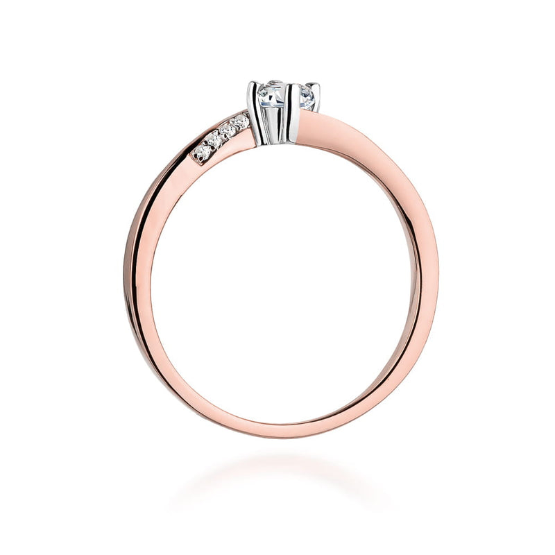 Inel Aur 14K cu Diamante Naturale 0.19 ct, imaginea 10 din 11