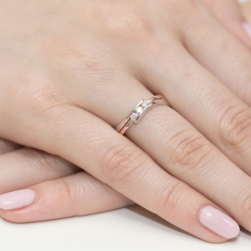 Inel Aur 14K cu Diamante Naturale 0.12 ct, imaginea 11 din 11