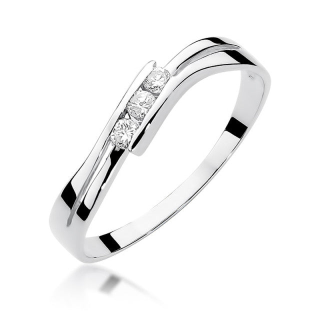 Inel Aur 14K cu Diamante Naturale 0.12 ct, imaginea 4 din 11