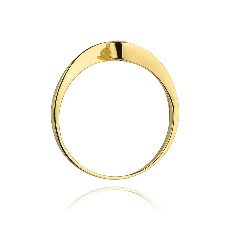Inel Aur 14K cu Diamant Natural 0.13 ct, imaginea 3 din 10