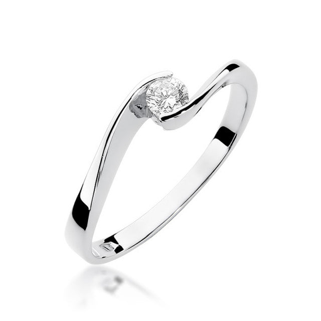 Inel Aur 14K cu Diamant Natural 0.13 ct, imaginea 4 din 10