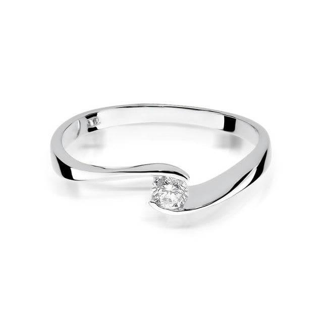 Inel Aur 14K cu Diamant Natural 0.13 ct, imaginea 5 din 10