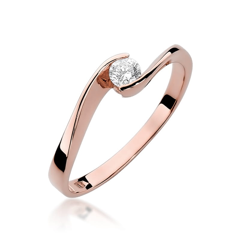 Inel Aur 14K cu Diamant Natural 0.13 ct, imaginea 8 din 10