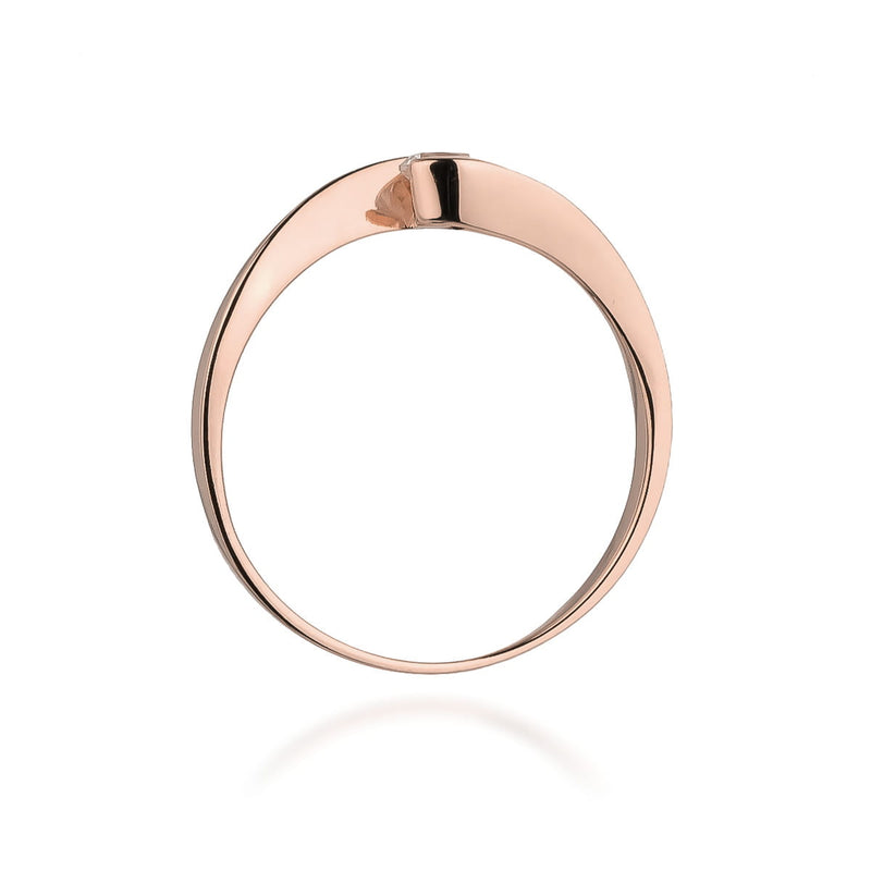Inel Aur 14K cu Diamant Natural 0.13 ct, imaginea 10 din 10