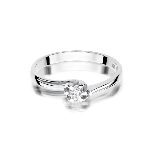 Inel Aur 14K cu Diamant Natural 0.10 ct, imaginea 5 din 11
