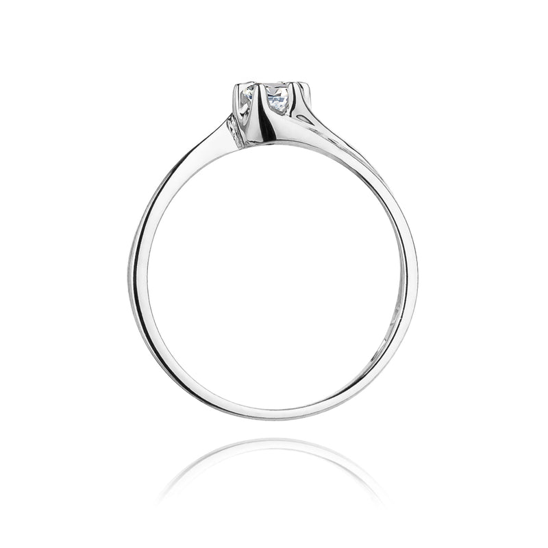 Inel Aur 14K cu Diamant Natural 0.10 ct, imaginea 6 din 11