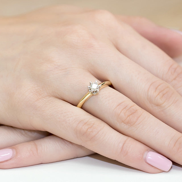 Inel Aur 14K cu Diamant Natural 0.30 ct, imaginea 7 din 11