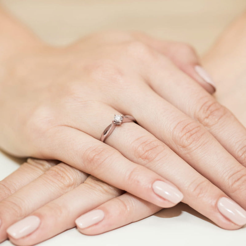 Inel Aur 14K cu Diamant Natural 0.12 ct, imaginea 11 din 11