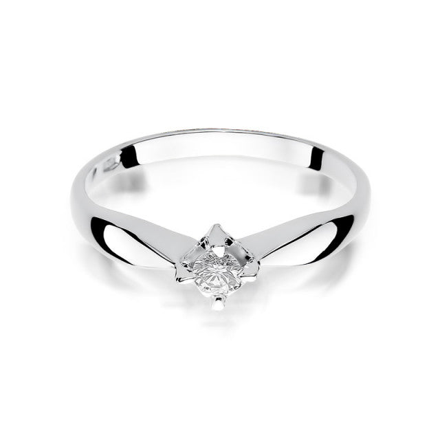 Inel Aur 14K cu Diamant Natural 0.12 ct, imaginea 5 din 11