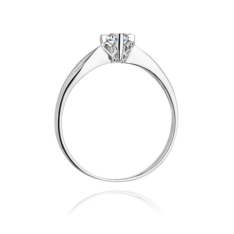 Inel Aur 14K cu Diamant Natural 0.12 ct, imaginea 6 din 11
