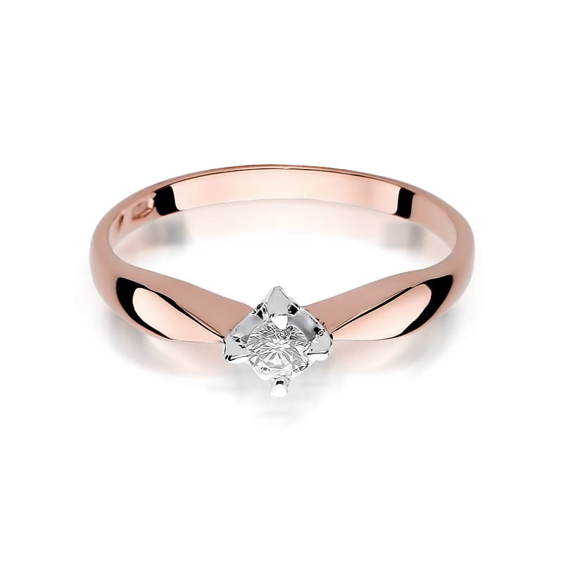 Inel Aur 14K cu Diamant Natural 0.12 ct, imaginea 9 din 11