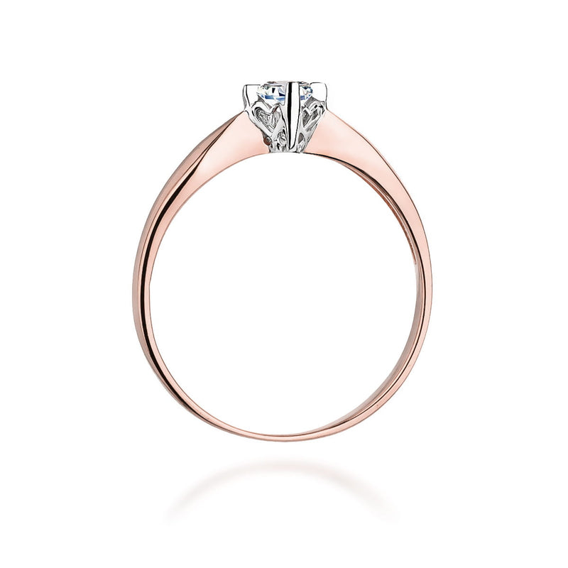 Inel Aur 14K cu Diamant Natural 0.12 ct, imaginea 10 din 11